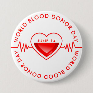 World Blood Donor Day 3 Inch Round Button