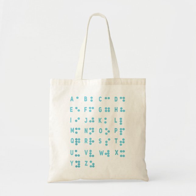 World Braille Day Alphabet Impaired Dots Braille Tote Bag (Front)