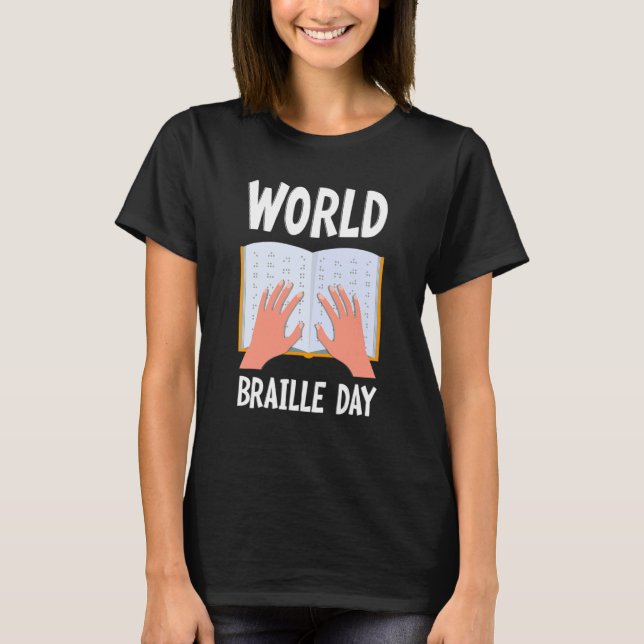 World Braille Day United Nations T-Shirt (Front)