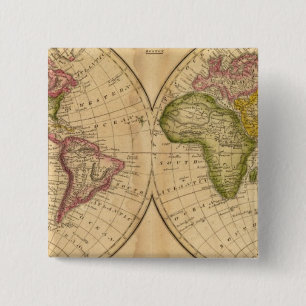 World by Worcester 2 Inch Square Button