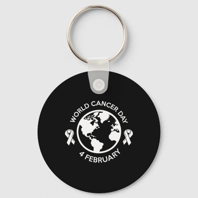 World Cancer Day 4. February 4  Keychain (Front)