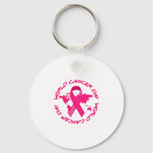 World Cancer Day Awareness 1 Keychain