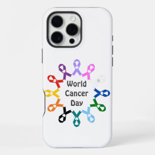 World Cancer Day Breast Lung Colon Liver Prostate iPhone 16 Pro Max Case