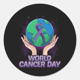 World Cancer Day Cancer Awareness Gift Ideas Classic Round Sticker