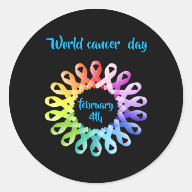 World Cancer Day  Classic Round Sticker (Front)