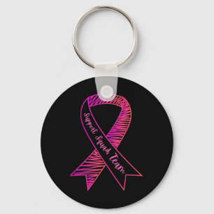 World Cancer Day Support Squad Team Breast Cancer Keychain