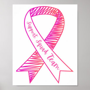 World Cancer Day Support Squad Team Breast Cancer  Poster