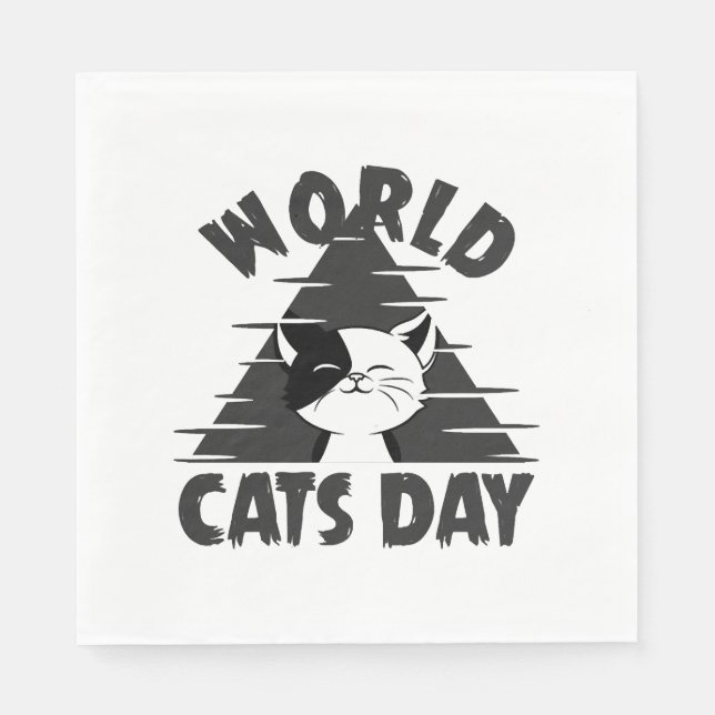 World Cats Day Napkin (Front)