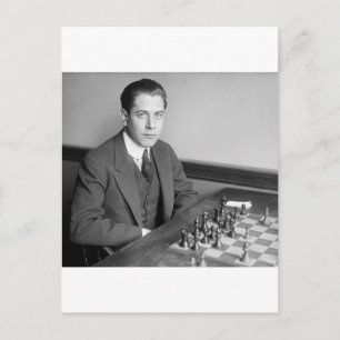 World Champion Chess Player, 1915 Postcard