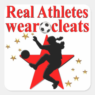 WORLD CHAMPION SOCCER PLAYER SQUARE STICKER