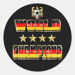 World Champions Germany Fans Flag 2014 Classic Round Sticker