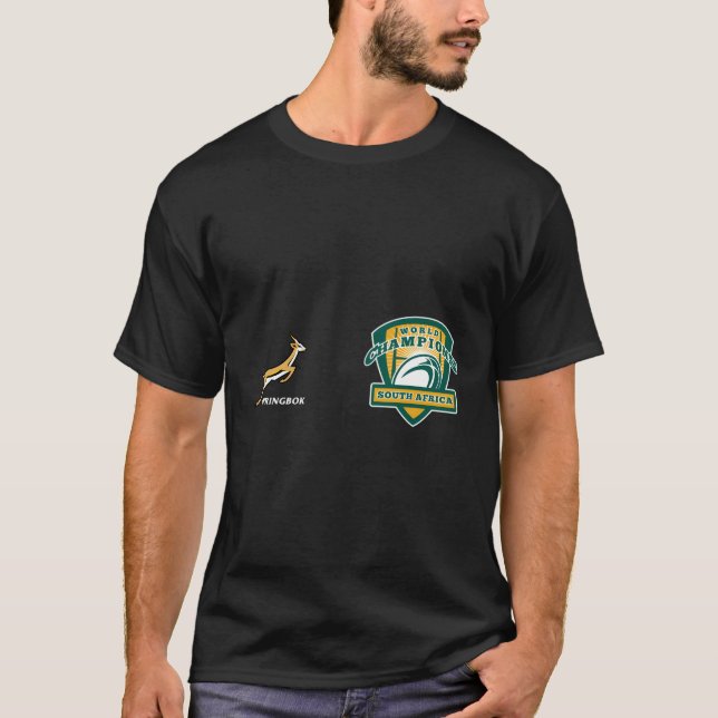 World Champs Springbok Bokke South Africa Rugby T-Shirt (Front)