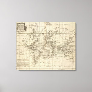 World Chart Canvas Print