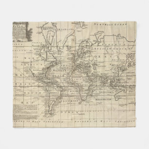 World Chart Fleece Blanket