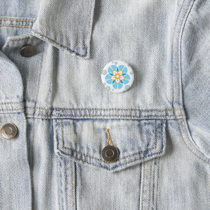 World Childless Week badge multi flower (white) 1 Inch Round Button
