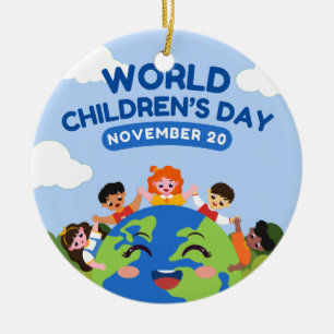 World Children’s Day November 20 Ceramic Ornament