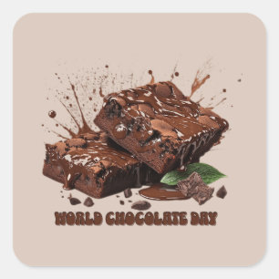 World Chocolate Day Square Sticker