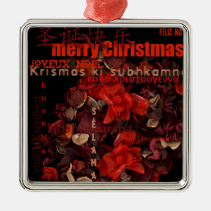World Christmas Feliz Navidad Joyeux Noel Ornament