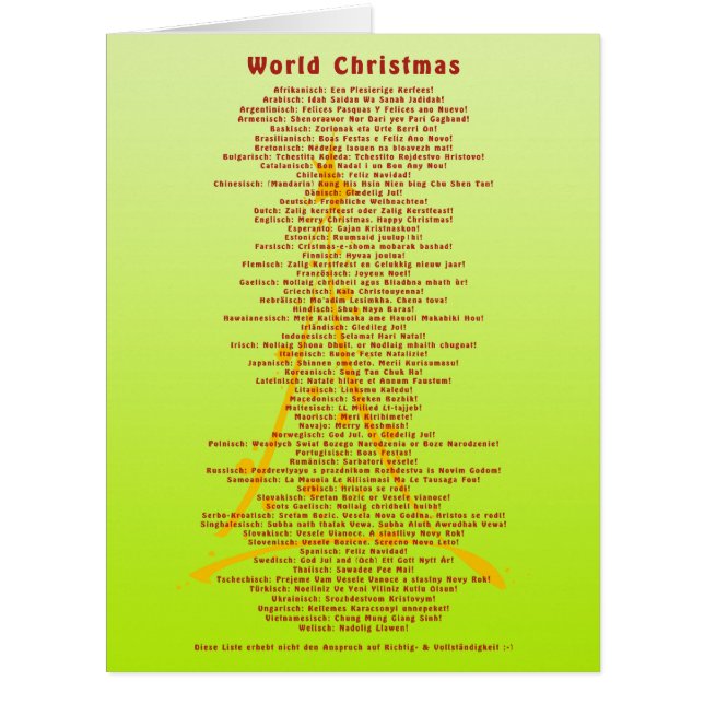 World Christmas + your background (Front)