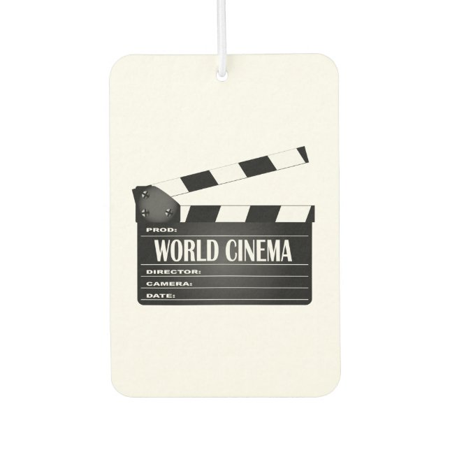 World Cinema Movie Clapperboard Air Freshener (Front)