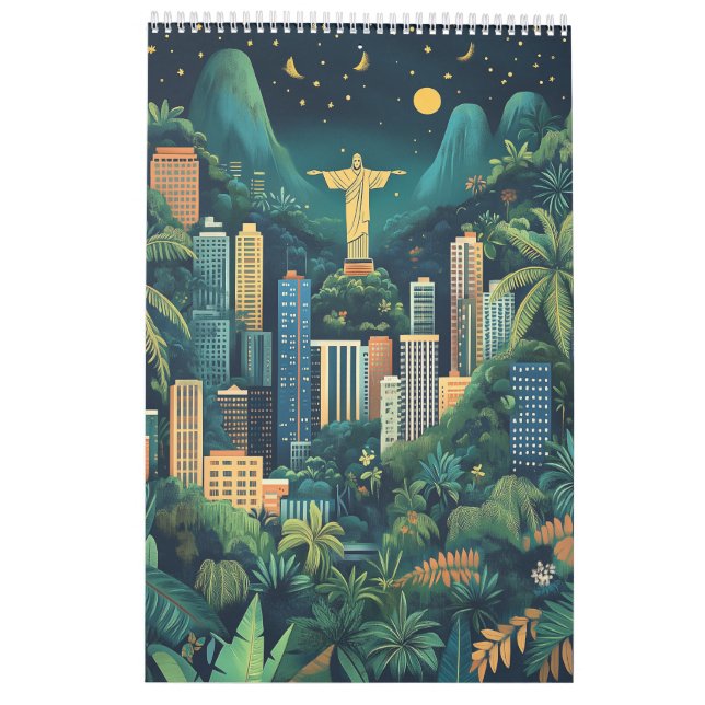 World Cities Illustrations Calendar (Back)
