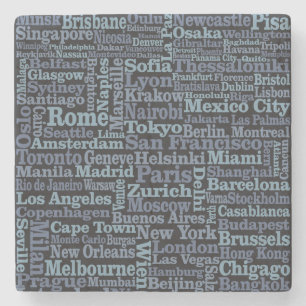 World Cities stone coaster 1