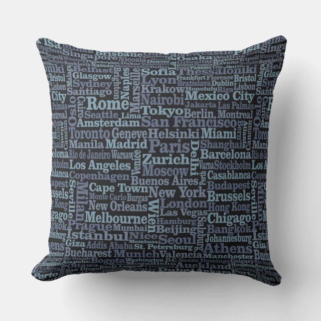 World Cities throw pillows (Front)