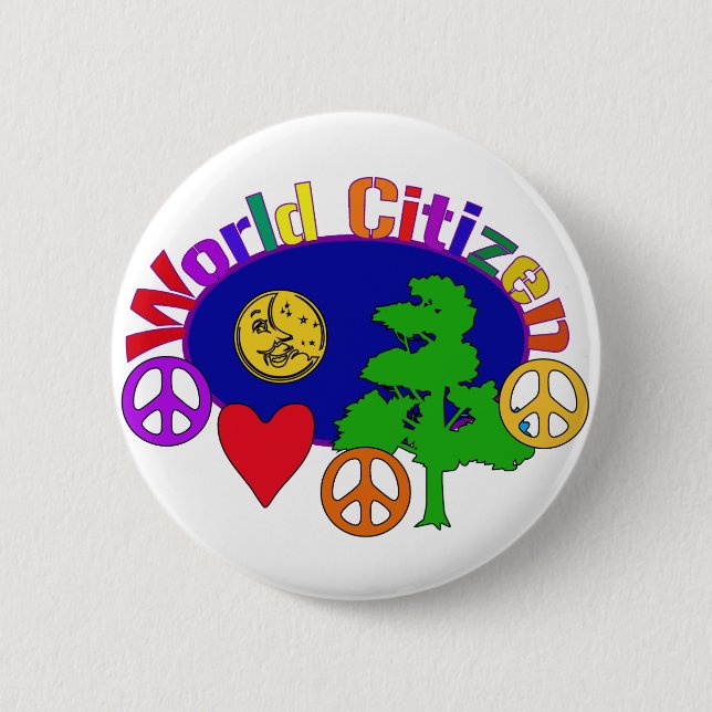 World Citizen 2 Inch Round Button (Front)