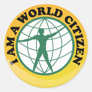 World Citizen Badge by World Service Authority Classic Round Sticker