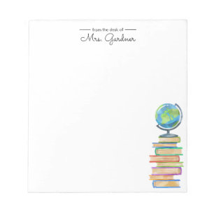 World Class Bookworm Kindergarten Teacher Notepad