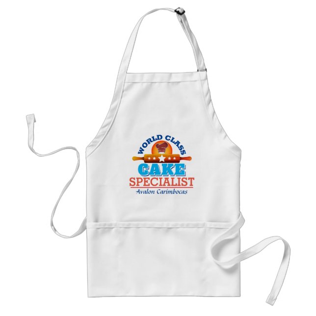 World Class CAKE Specialist Accolade in Blue Text Standard Apron (Front)