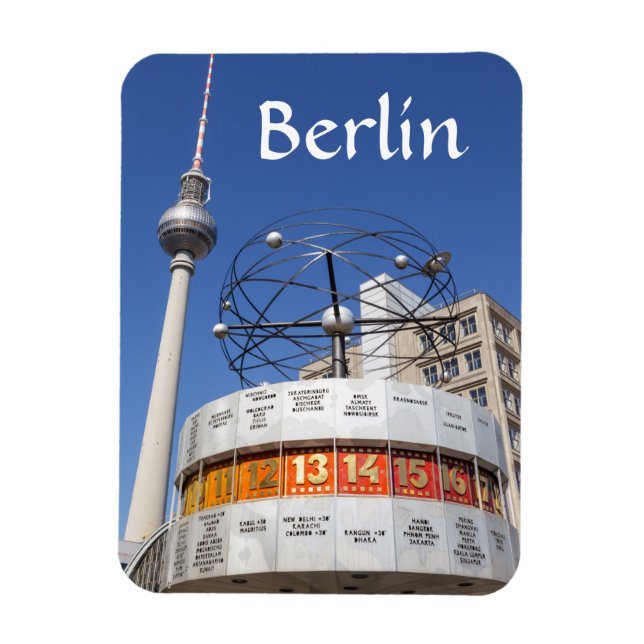 World Clock and Television Tower, Alexanderplatz, Magnet (Vertical)
