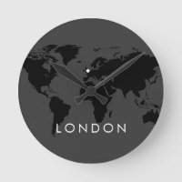 World Clock Custom Elegant Modern City Time Zone