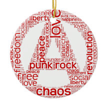 World cloud in anarchy shape