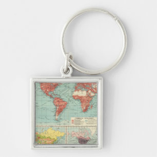 World commerce Map Keychain