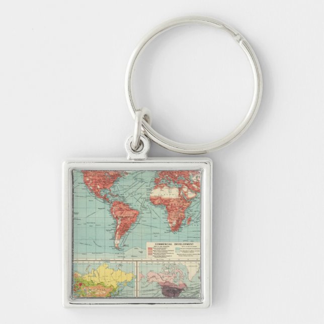 World commerce Map Keychain (Front)