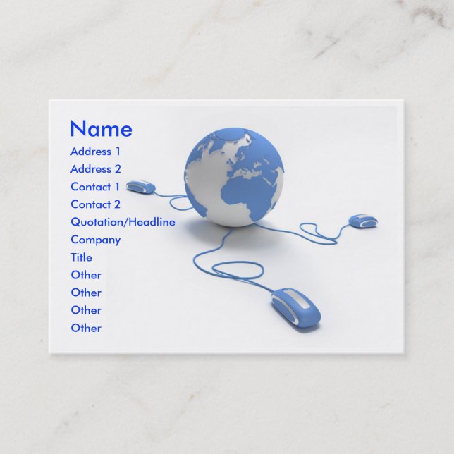 World Connection Business Card (Front)