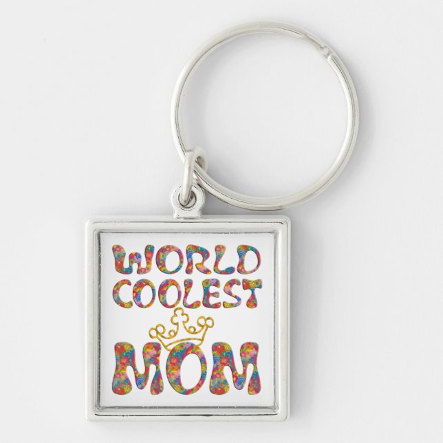 World Coolest Mom Keychain (Front)