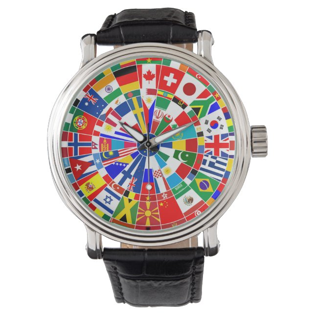 world country flag darts board game travel bulls-e watch (Front)