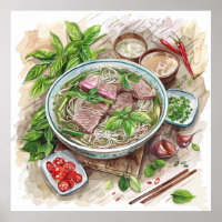 World Cuisine Vietnam Pho Dish Art