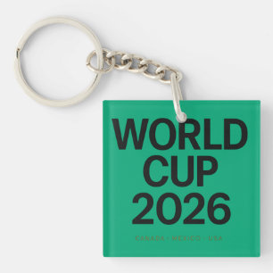 World Cup 2026 One Game Three Nations Minimalist  Keychain