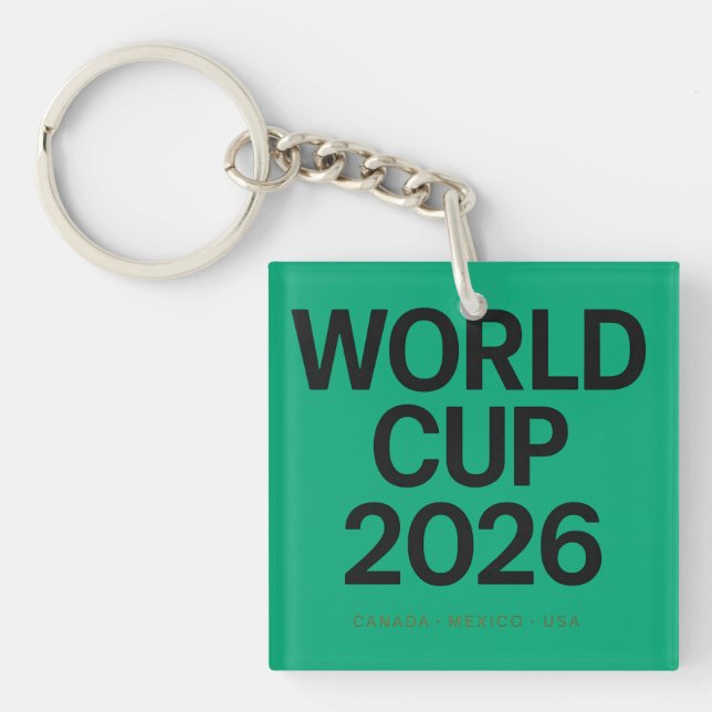 World Cup 2026 One Game Three Nations Minimalist  Keychain (Front)