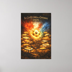 World Cup 2026 Stadium Night Soccer Canvas Print