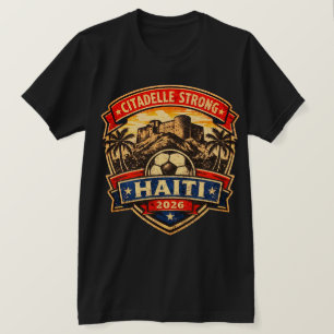 World Cup Haitian Football Vintage Badge Fan Gift  T-Shirt