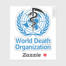 "World Death Organization" WHO Logo Parody Vinyl