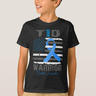 World Diabetes Awareness Blue Ribbon T1D Warrior T T-Shirt