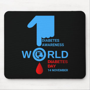 World Diabetes Day 2023 Type 1 Type 2 Diabetes Awa Mouse Pad