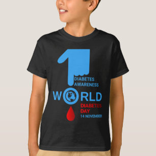 World Diabetes Day 2023 Type 1 Type 2 Diabetes Awa T-Shirt