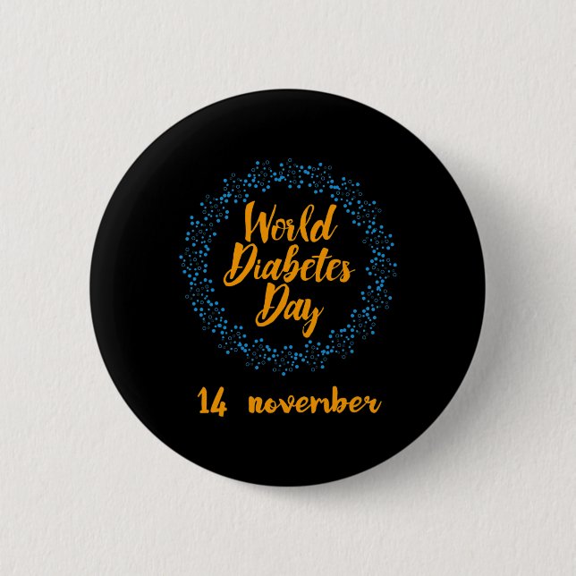 World Diabetes Day  2 Inch Round Button (Front)