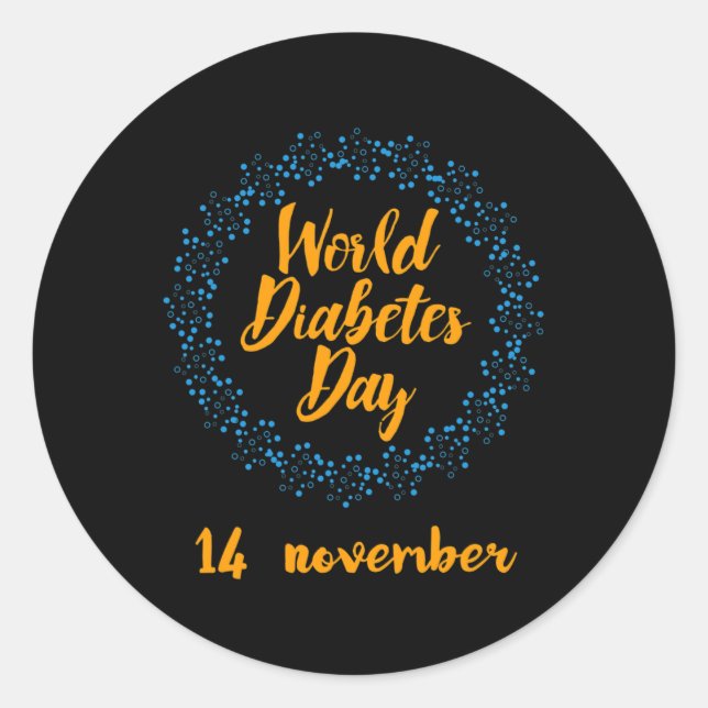 World Diabetes Day  Classic Round Sticker (Front)